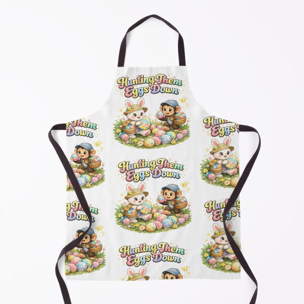 Item preview, Hunting Them Easter Eggs Down , cute Bunny and Monkey hunting easter eggs designed and sold by FireOrchid.