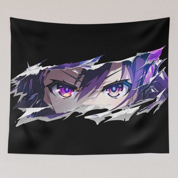 Item preview, Tohka Yatogami Date A Live Purple Eyes Peeker Through Torn Paper designed and sold by PMartistStudio.