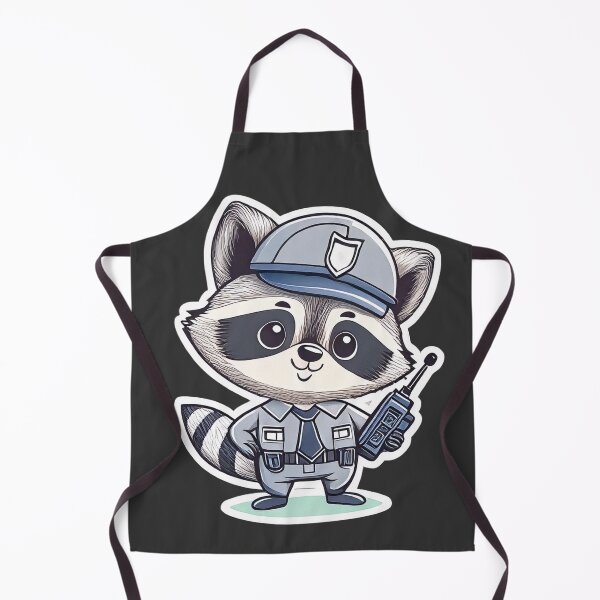 Item preview, Cute Security Guard Raccoon Cartoon With Walkie Talkie designed and sold by ChernivtsiSkoda.