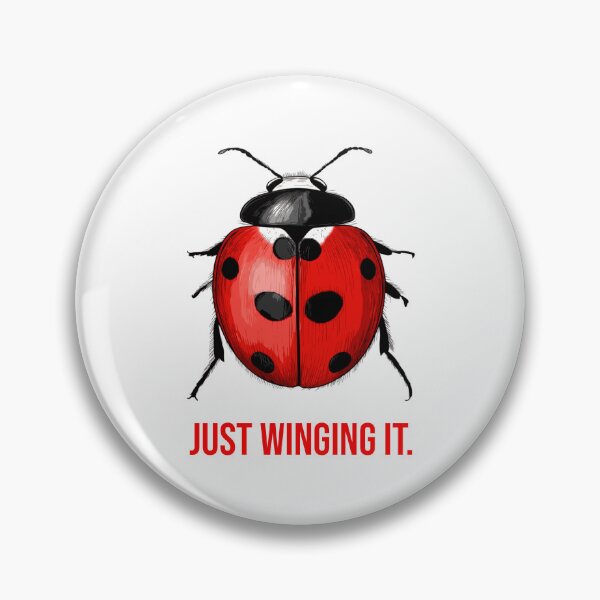 Item preview, Just Winging It Ladybug | Funny Ladybug Illustration | Insect Pun Design designed and sold by WayOutWorks.