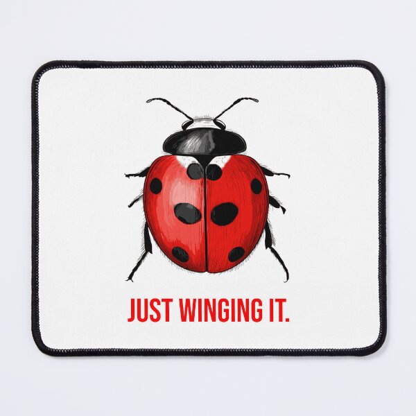Item preview, Just Winging It Ladybug | Funny Ladybug Illustration | Insect Pun Design designed and sold by WayOutWorks.