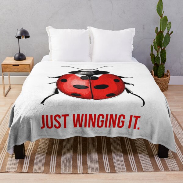 Item preview, Just Winging It Ladybug | Funny Ladybug Illustration | Insect Pun Design designed and sold by WayOutWorks.
