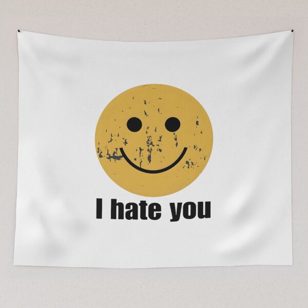 Item preview, Distressed Smiley I Hate You - Funny Harry Meme designed and sold by sapnaela.
