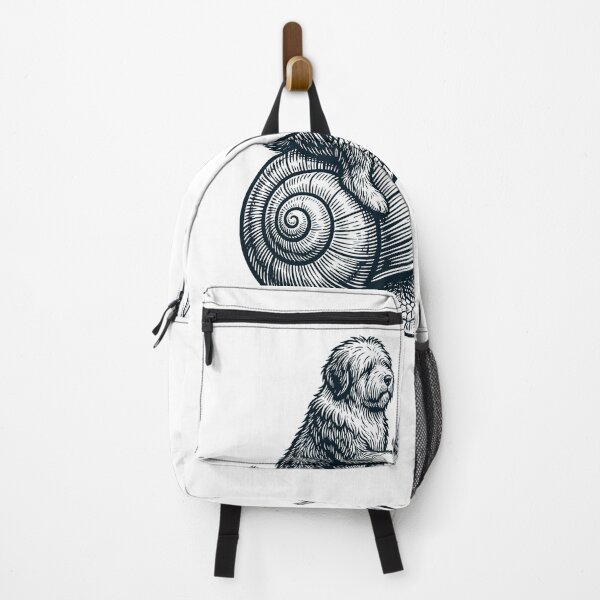 Item preview, Vinatge Old English Sheepdog Riding Snail Medieval Knight Dog Lover designed and sold by DoodleTortle.