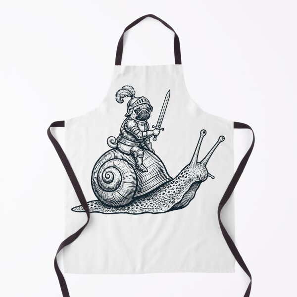 Item preview, Vinatge Pug Riding Snail Medieval Knight Dog Lover designed and sold by DoodleTortle.