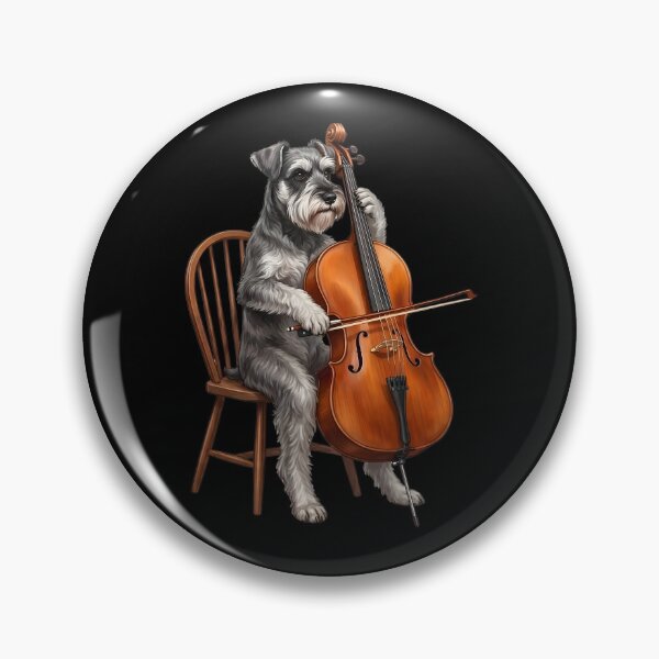 Item preview, Miniature Schnauzer Playing Cello Player Cellist Dog Lover designed and sold by TerryConnells.