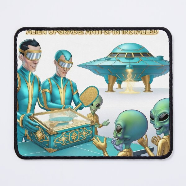 Item preview, Alien Upgrade Anti-Spin Table Tennis T-Shirt - Funny Sci-Fi Ping Pong Tee designed and sold by OhMyPingCo.