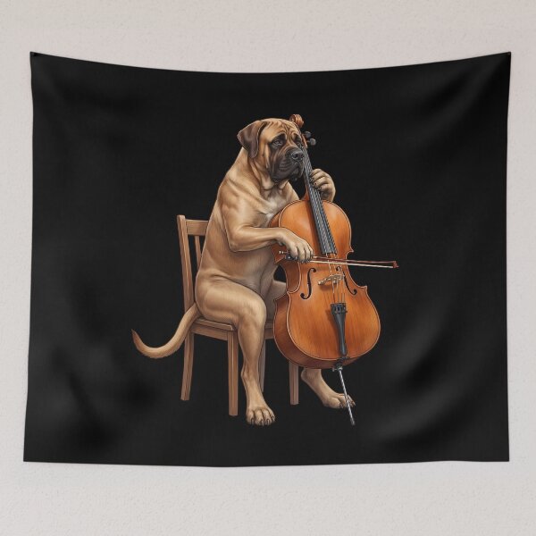 Item preview, Mastiff Playing Cello Player Cellist Dog Lover designed and sold by TerryConnells.