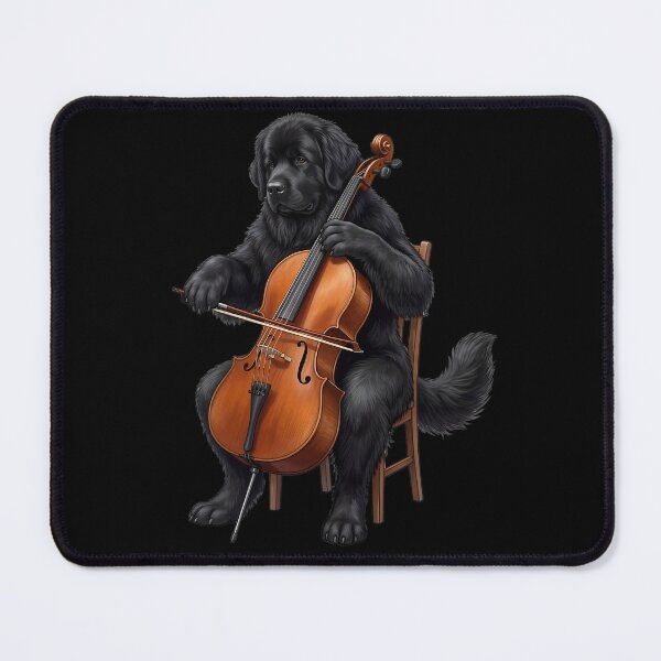 Item preview, Newfoundland Playing Cello Player Cellist Dog Lover designed and sold by TerryConnells.