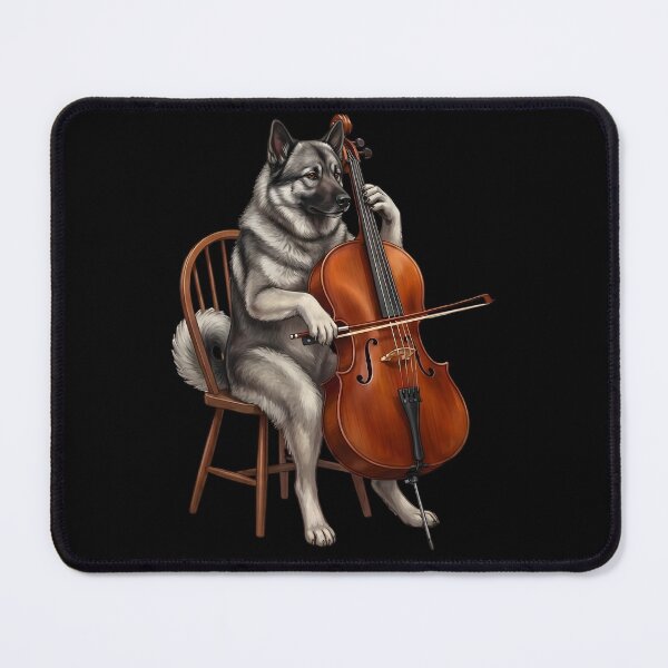 Item preview, Norwegian Elkhound Playing Cello Player Cellist Dog Lover designed and sold by TerryConnells.