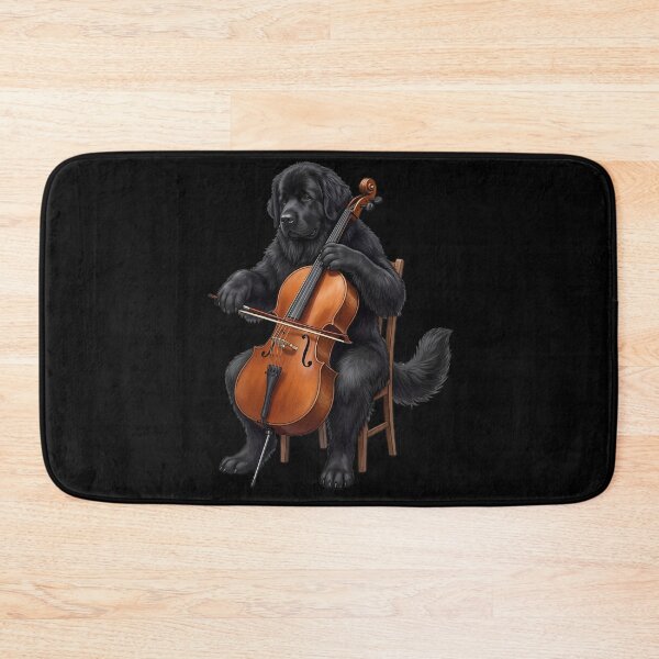Item preview, Newfoundland Playing Cello Player Cellist Dog Lover designed and sold by TerryConnells.