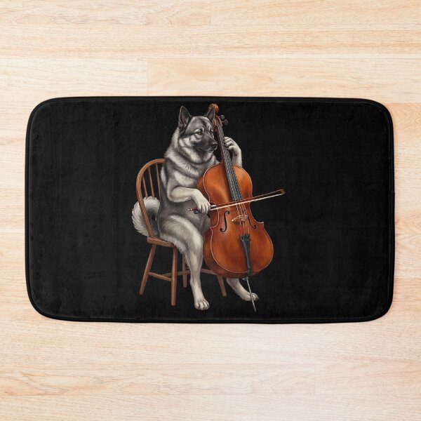 Item preview, Norwegian Elkhound Playing Cello Player Cellist Dog Lover designed and sold by TerryConnells.
