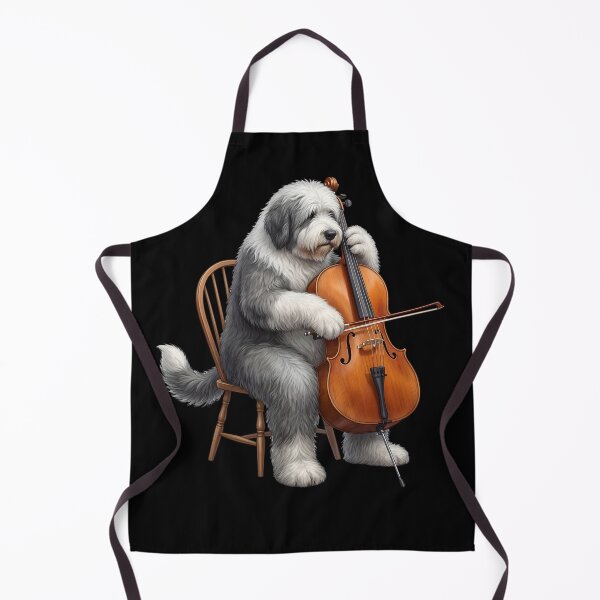 Item preview, Old English Sheepdog Playing Cello Player Cellist Dog Lover designed and sold by TerryConnells.