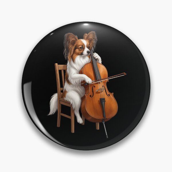 Item preview, Papillon Playing Cello Player Cellist Dog Lover designed and sold by TerryConnells.