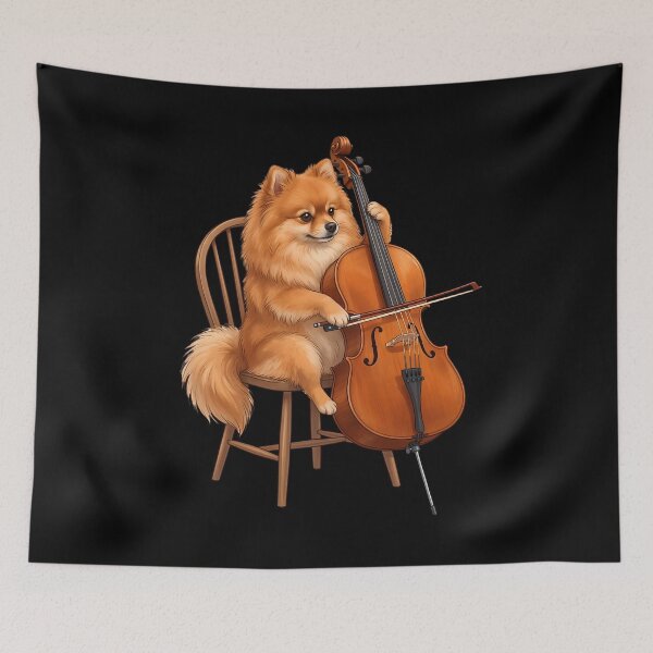 Item preview, Pomeranian Playing Cello Player Cellist Dog Lover designed and sold by TerryConnells.