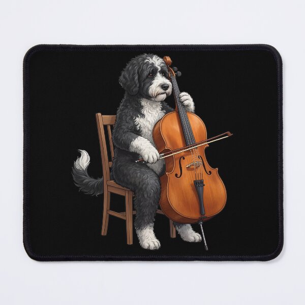 Item preview, Portuguese Water Dog Playing Cello Player Cellist Dog Lover designed and sold by TerryConnells.