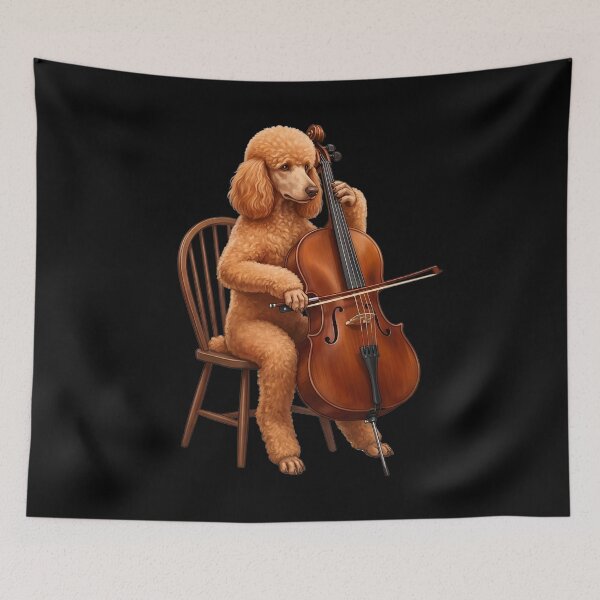 Item preview, Poodle Playing Cello Player Cellist Dog Lover designed and sold by TerryConnells.
