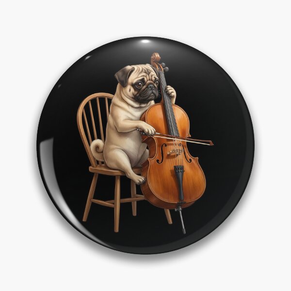 Item preview, Pug Playing Cello Player Cellist Dog Lover designed and sold by TerryConnells.