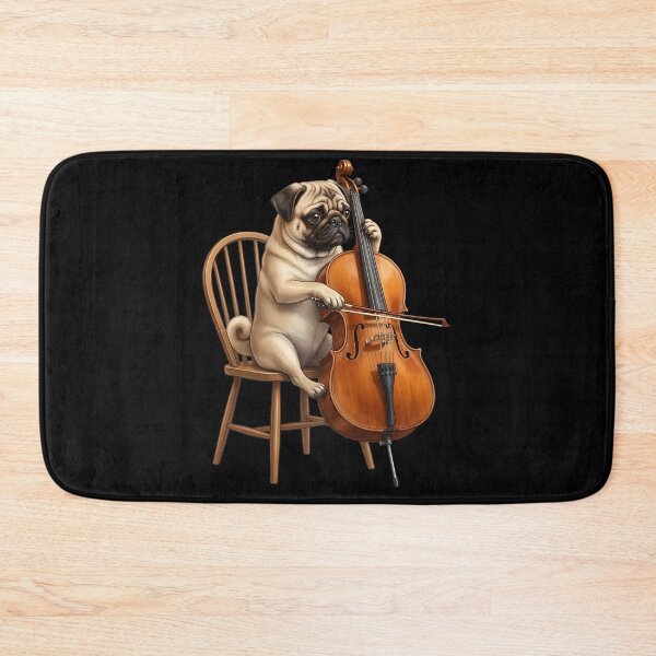 Item preview, Pug Playing Cello Player Cellist Dog Lover designed and sold by TerryConnells.