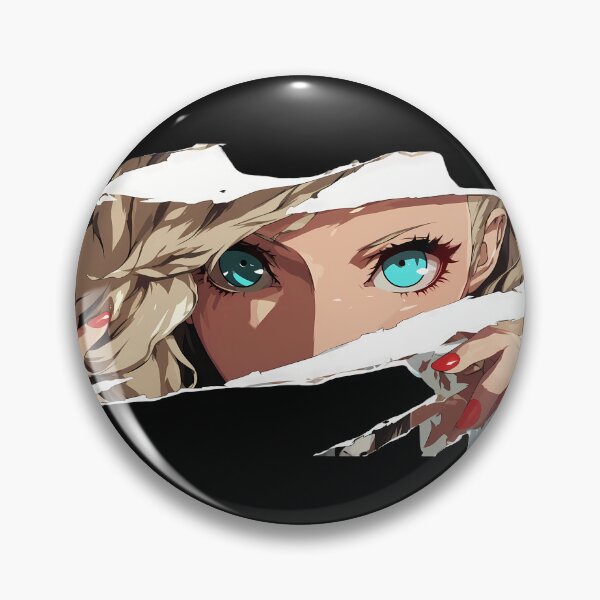 Item preview, Ann Takamaki Persona 5 Turquoise Eyes Torn Paper Peek Glam designed and sold by PMartistStudio.