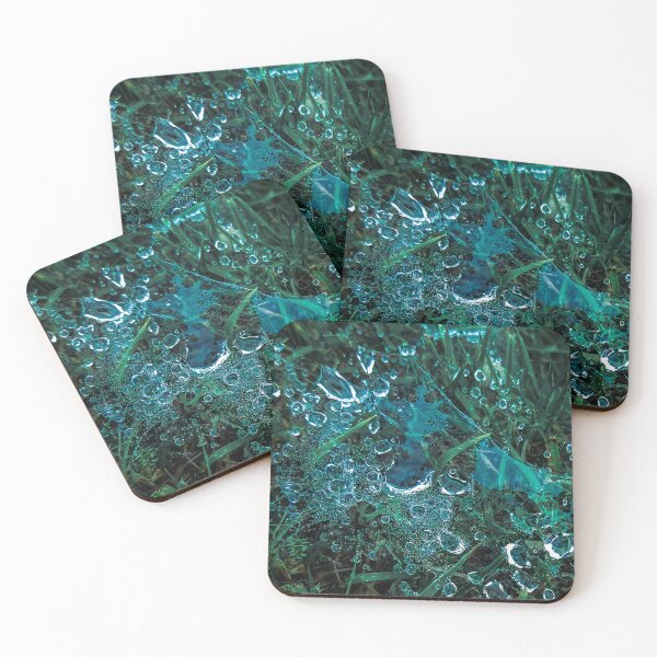 Item preview, SPARKLING JADE WATER DROPLETS WEB OF INTRIGUE designed and sold by Richard Brookes Photography.
