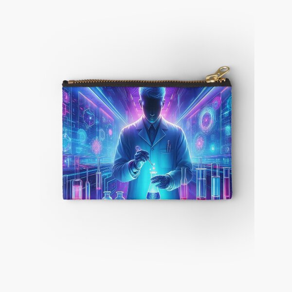 Item preview, Neon Cyberpunk Scientist - Futuristic Chemistry Lab designed and sold by MouradStudio.