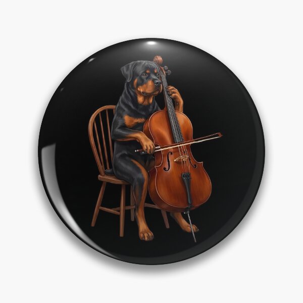 Item preview, Rottweiler Playing Cello Player Cellist Dog Lover designed and sold by TerryConnells.