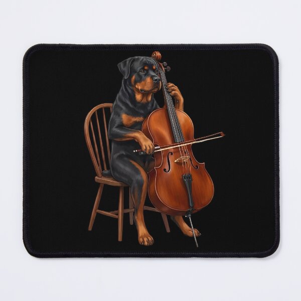 Item preview, Rottweiler Playing Cello Player Cellist Dog Lover designed and sold by TerryConnells.