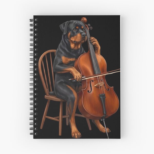 Item preview, Rottweiler Playing Cello Player Cellist Dog Lover designed and sold by TerryConnells.