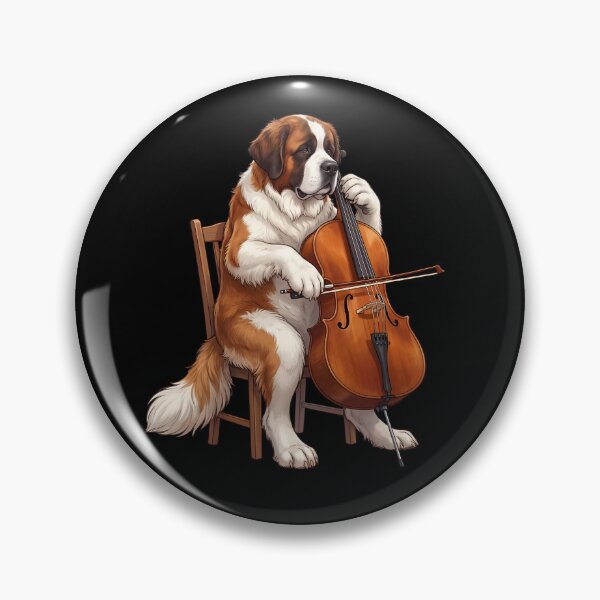 Item preview, Saint Bernard Playing Cello Player Cellist Dog Lover designed and sold by TerryConnells.