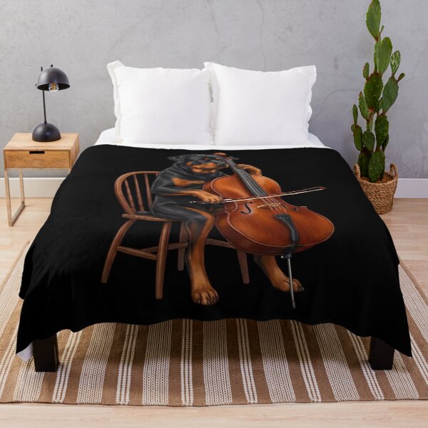 Item preview, Rottweiler Playing Cello Player Cellist Dog Lover designed and sold by TerryConnells.