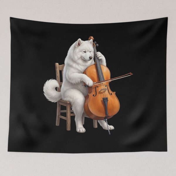 Item preview, Samoyed Playing Cello Player Cellist Dog Lover designed and sold by TerryConnells.