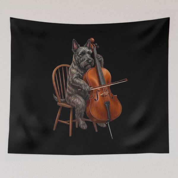 Item preview, Scottish Terrier Playing Cello Player Cellist Dog Lover designed and sold by TerryConnells.