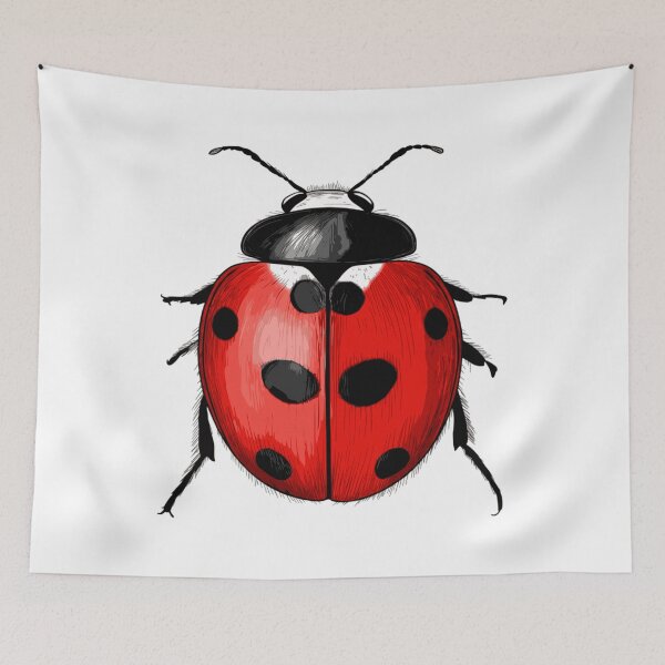 Item preview, Ladybug Vector Illustration | Red Ladybug Insect Graphic | Nature Bug Art designed and sold by WayOutWorks.