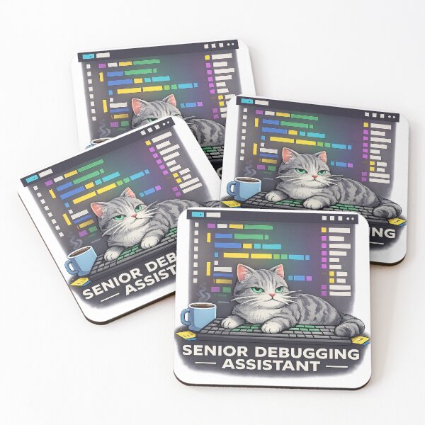 Item preview, Senior Debugging Assistant Cat – Funny Programmer Cat Shirt designed and sold by ClutchCassidyTees.