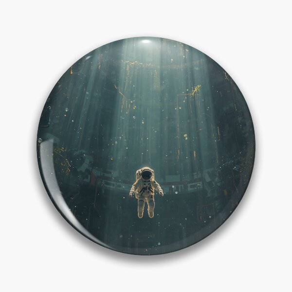 Item preview, Astronaut Abandoned Space Station Alien Plants Overgrown Art designed and sold by Kynura.