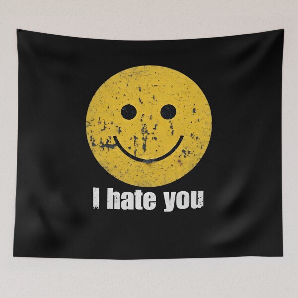 Item preview, Distressed Smiley I Hate You - Funny Harry Meme designed and sold by sapnaela.