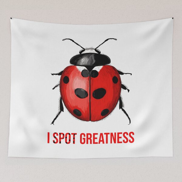 Item preview, I Spot Greatness Ladybug | Funny Ladybug Illustration | Insect Pun Design designed and sold by WayOutWorks.