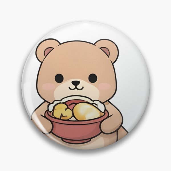 Item preview, Cute Kawaii Bear Eating Japanese Ramen Bowl designed and sold by Trendora90.