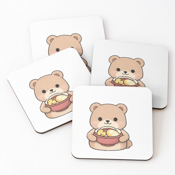 Item preview, Cute Kawaii Bear Eating Japanese Ramen Bowl designed and sold by Trendora90.