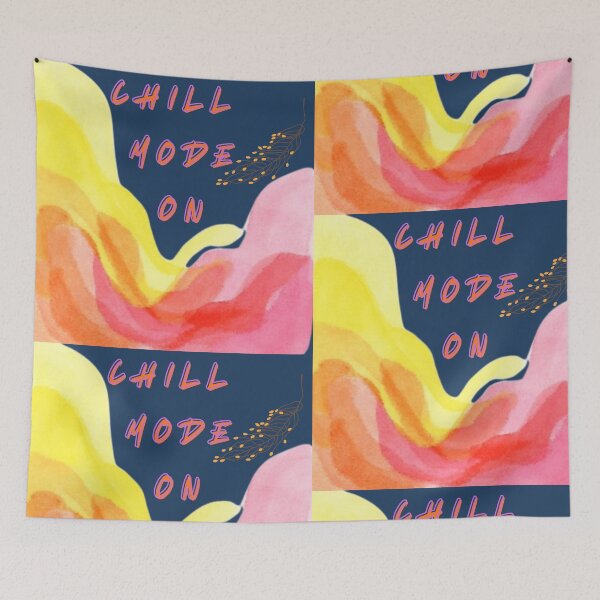 Item preview, CHILL MODE ON– Relaxing Aesthetic Quote Design designed and sold by Richastudio.