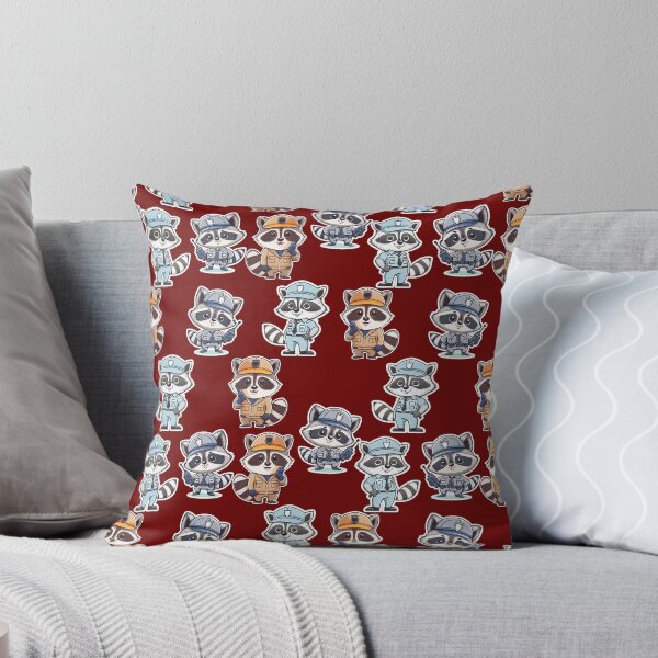 Item preview, Cute Security Guard Raccoon Pattern Cartoon Sticker Design designed and sold by ChernivtsiSkoda.