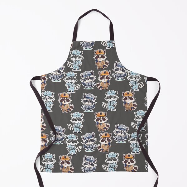 Item preview, Cute Security Guard Raccoon Pattern Cartoon Sticker Design designed and sold by ChernivtsiSkoda.