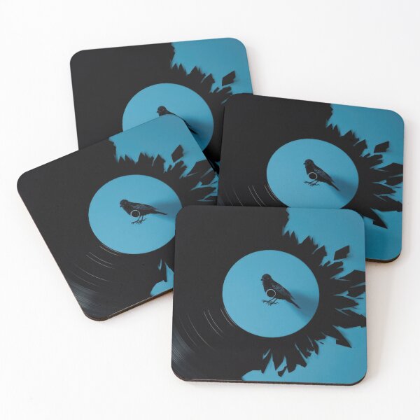Item preview, Bird on vinyl with blue bg designed and sold by anytka.