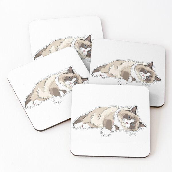 Item preview, Ragdoll Side Flop Cat Design designed and sold by pumsquare.