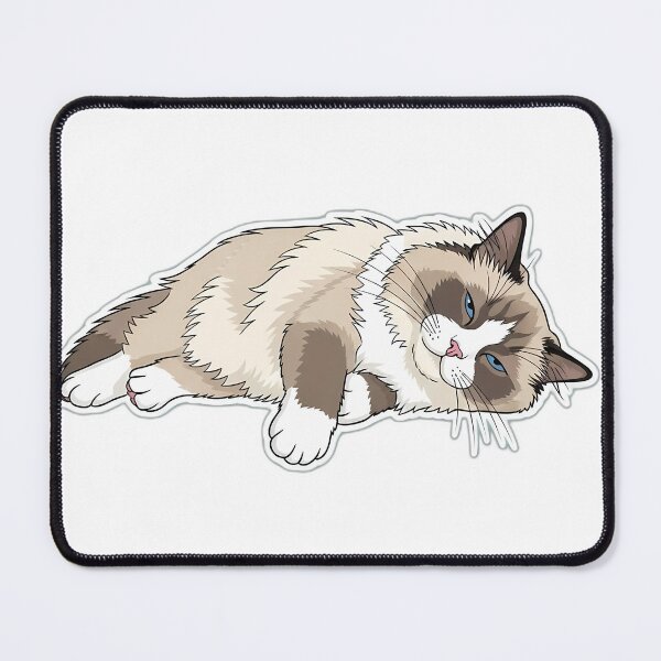 Item preview, Ragdoll Side Flop Cat Design designed and sold by pumsquare.