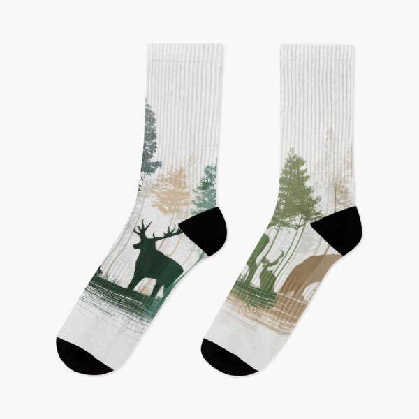 Item preview, Wildlife in a forest at dawn designed and sold by anytka.