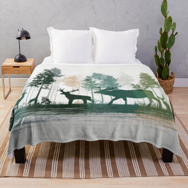 Item preview, Wildlife in a forest at dawn designed and sold by anytka.