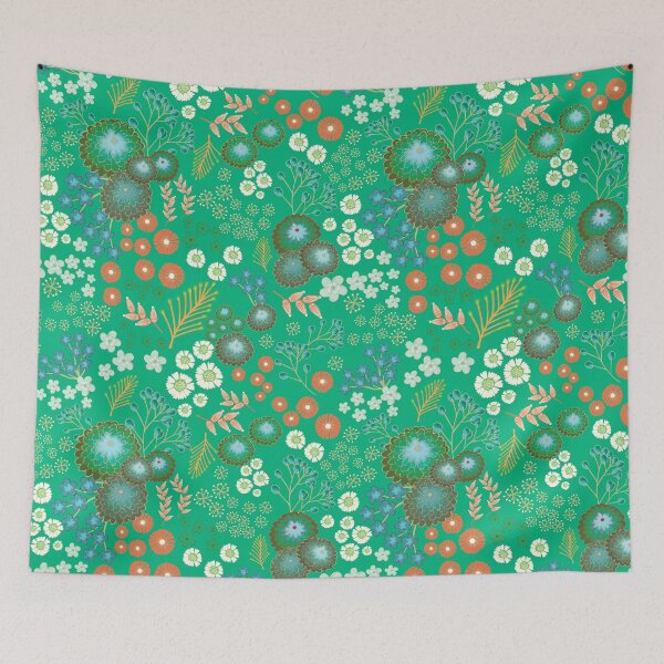 Item preview, Enchanted Emerald Whimsical Meadow designed and sold by phatlizzardart.