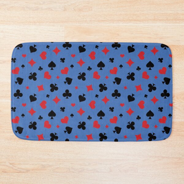 Item preview, Modern Playing Card Suits Pattern on Blue designed and sold by AleksaDesignMTL.